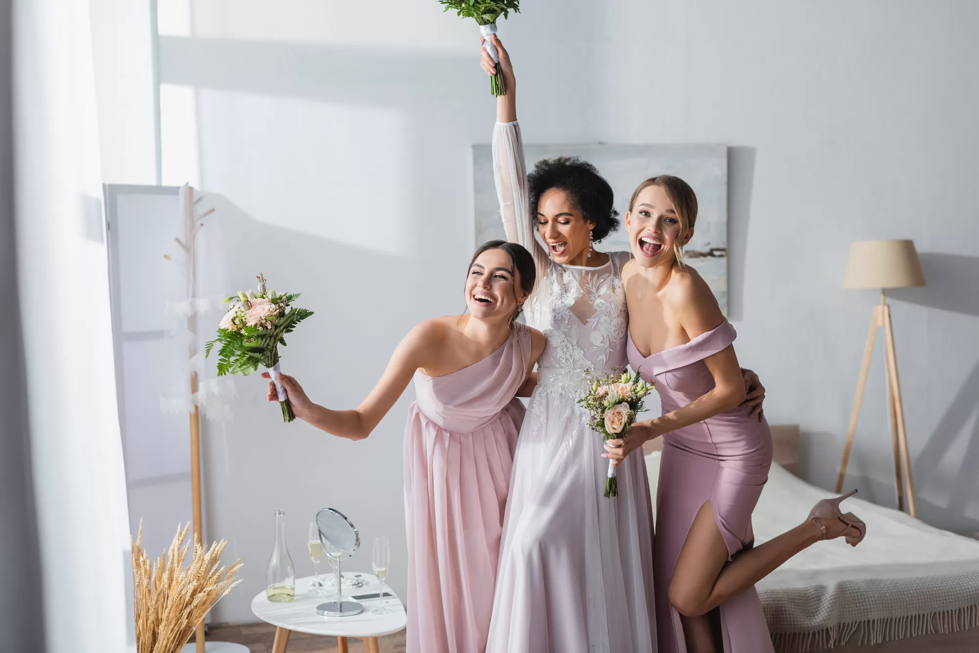 Bride and Bridesmaids