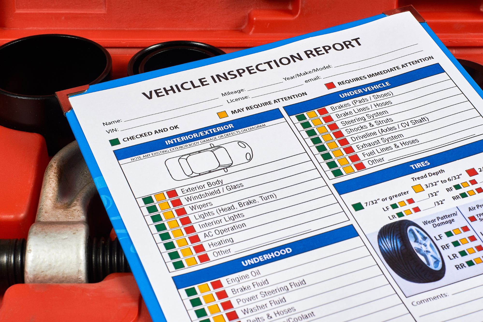 car inspection sheet