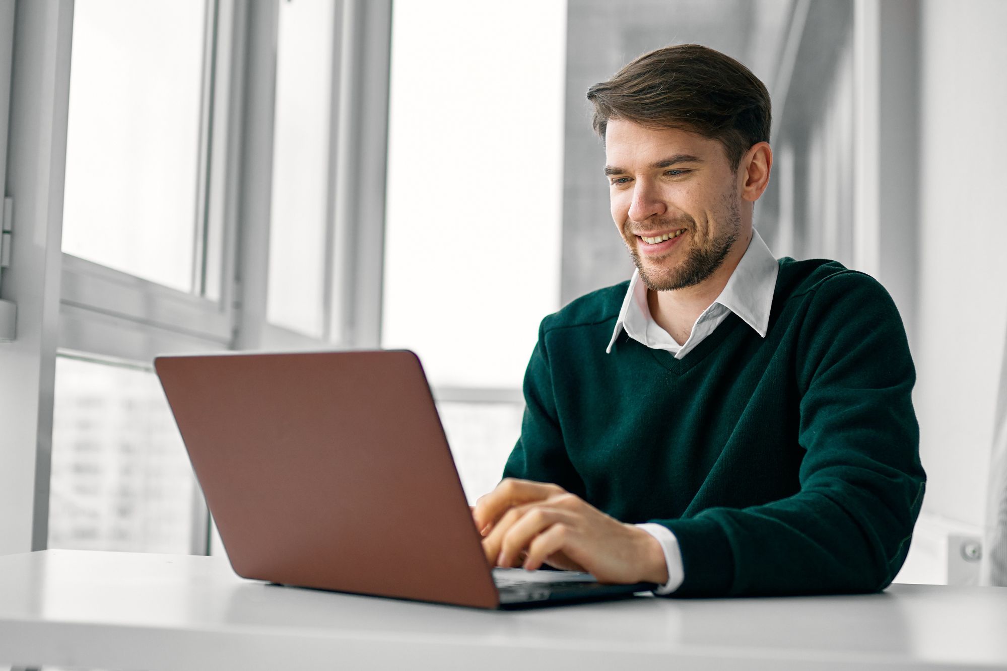 Man on computer